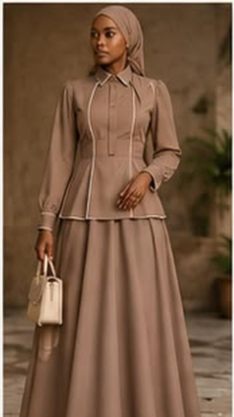 Mavambo Set in mocha beige, full length